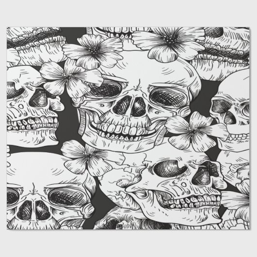 Totenkopf Cadeaupapier (Vlak)
