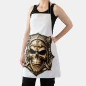Totenkopf Deathmetal Metaldesign Schort (Insitu)