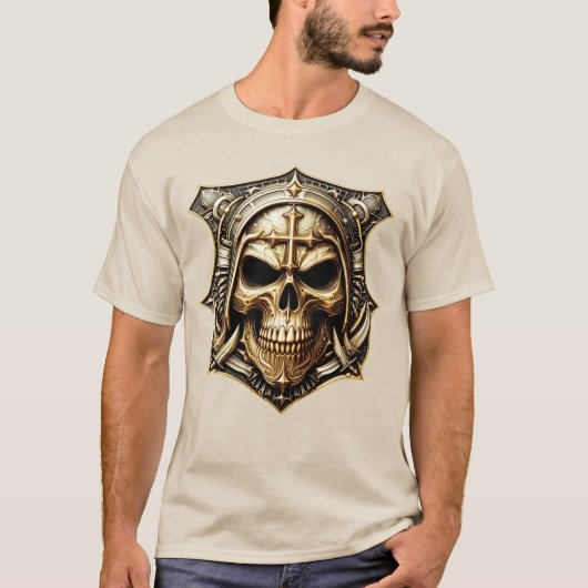 Totenkopf Deathmetal Metaldesign T-shirt (Voorkant)