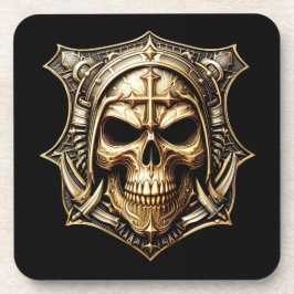 Totenkopf Deathmetal Totenkopf Gold Schild Bier Onderzetter