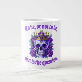 Totenkopf Geschenk Krone Rosen Spruch König Lila Grote Koffiekop