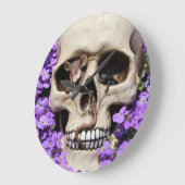 Totenkopf - Gothic / Wanduhr Grote Klok (Hoek)