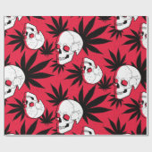 Totenkopf Hanfblatt Cadeaupapier (Vlak)