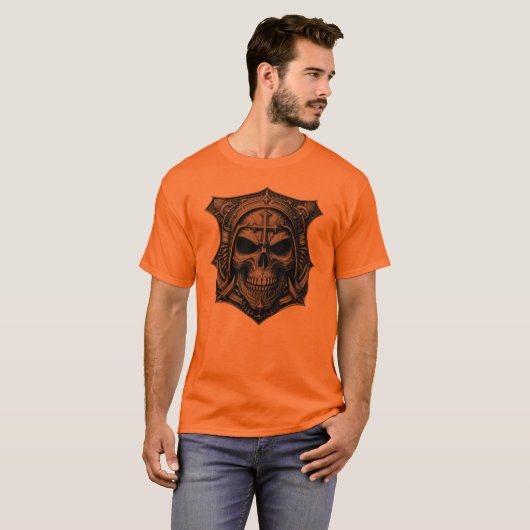 Totenkopf Metaldesign T-shirt (Voorkant volledig)