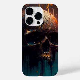 Totenkopf mit apokalyptischer Hintergrund Case-Mate iPhone 14 Pro Hoesje