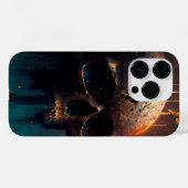 Totenkopf mit apokalyptischer Hintergrund Case-Mate iPhone Case (Achterkant (horizontaal))