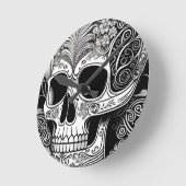 Totenkopf mit Ornamenten Ronde Klok (Hoek)