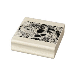 Totenkopf mit Ornamenten Rubberstempel