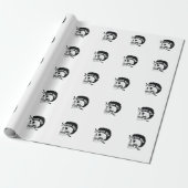 Totenkopf "Punk Rock" Cadeaupapier (Uitgerold)