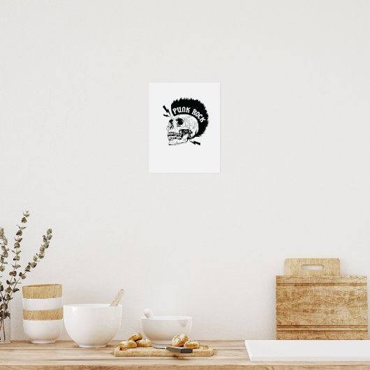 Totenkopf "Punk Rock" Poster (Keuken)