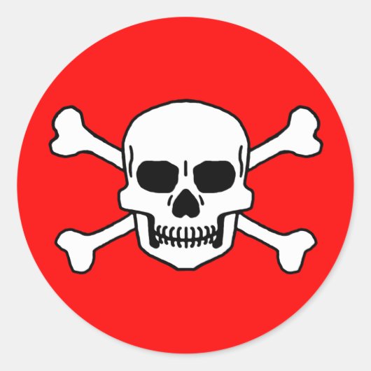 Totenkopf Ronde Sticker (Voorkant)