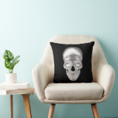 Totenkopf, Schädel silber 3D-Optik - Kussen (Stoel)