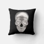 Totenkopf, Schädel silber 3D-Optik - Kussen (Achterkant)