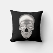 Totenkopf, Schädel silber 3D-Optik - Kussen (Voorkant)