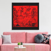 Totentanz / Dance of macabre Canvas Afdruk (Insitu (Woonkamer))