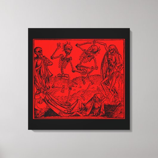 Totentanz / Dance of macabre Canvas Afdruk (Voorkant)