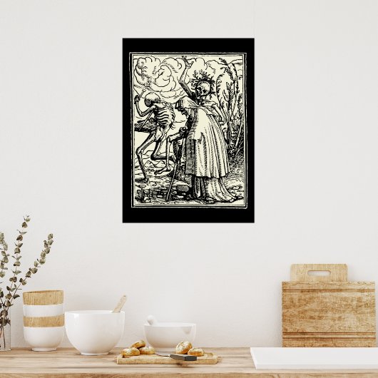 Totentanz, Dance of macabre (Holbein) Poster (Keuken)