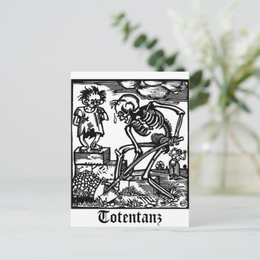 Totentanz Death and the Boy briefkaart (Staand voorkant)