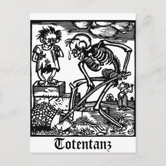 Totentanz Death and the Boy briefkaart (Voorkant)