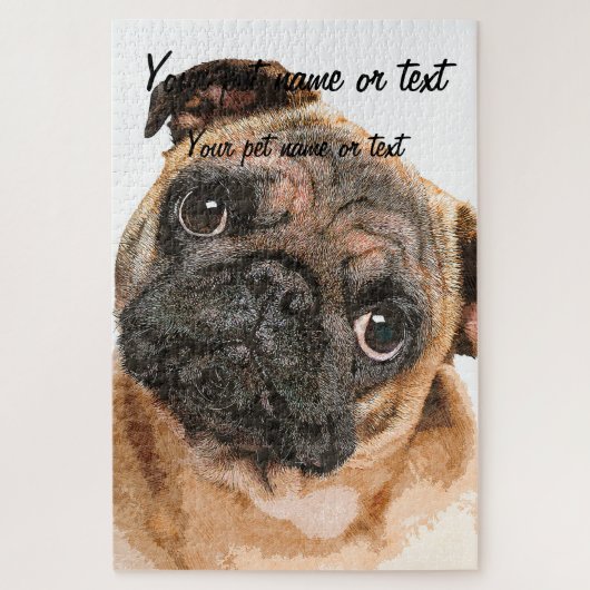 Totes Adore, Young Pug Dog Legpuzzel (Verticaal)