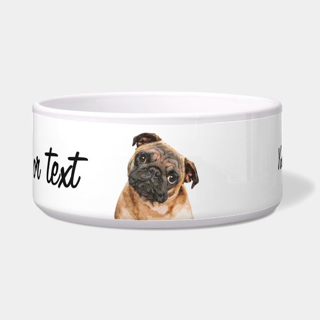 Totes Adore, Young Pug Dog Voerbakje (Voorkant)