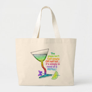 TOTES & BOODSCHAPPENTAS - GLAS HALF VOL GROTE TOTE BAG