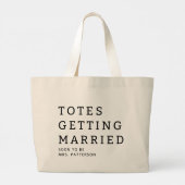 Totes Gaat Trouwen Bruid Naam Trouw Tas (Achterkant)