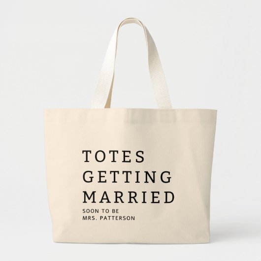 Totes Gaat Trouwen Bruid Naam Trouw Tas (Voorkant)