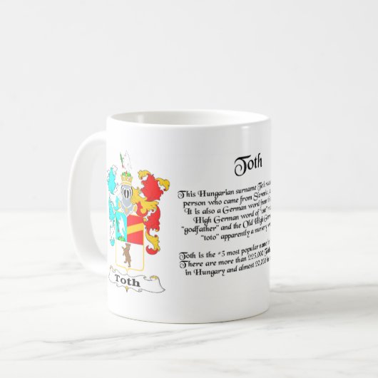 Toth Family Crest mok (Voorkant links)