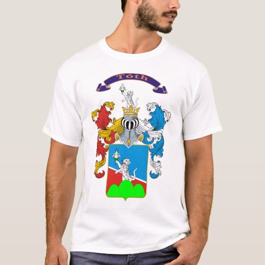 Toth Family Hungarian Coat of Arms T-shirt (Voorkant)
