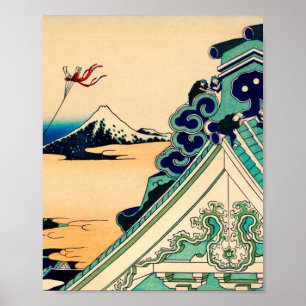 Toto Asakusa Honganji door Katsushika Hokusai Poster