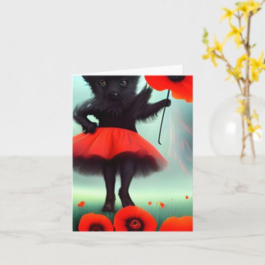 Toto in de papavers Al Occasies Kaart (Gele Bloem)