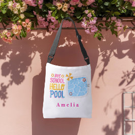 Totschool af, hallo zwembad Gepersonaliseerde Cros Crossbody Tas