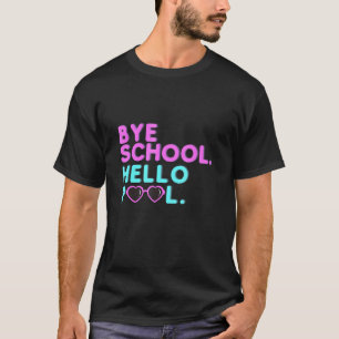 Totschool Hallo Zwembad Retro Leraar Student Zomer T-shirt