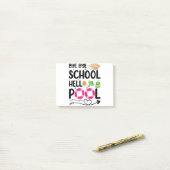 Totsiens school hallo zwembad laatste schooldag post-it® notes (Op bureau)
