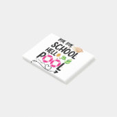 Totsiens school hallo zwembad laatste schooldag post-it® notes (Schuin)