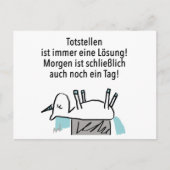 Totstellen ist immer eine Lösung - Postkarte Briefkaart (Voorkant)