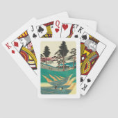 Totsuka, Japan:  Woodblock Print Pokerkaarten (Achterkant)