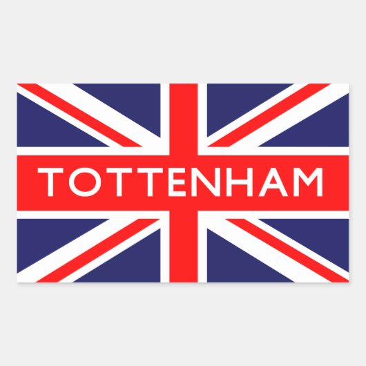 Tottenham: Britse vlag Rechthoekige Sticker (Voorkant)