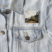 Tottenham Court Road Turnpike Vierkante Button 5,1 Cm (In situ)