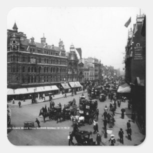 Tottenham Court Road uit Oxford Street Vierkante Sticker
