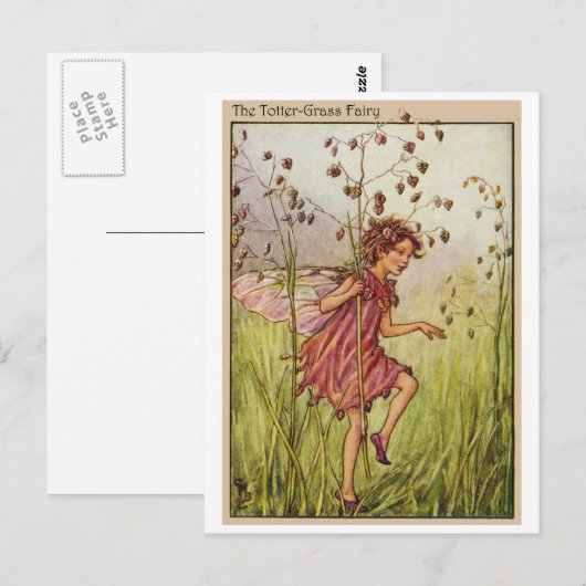Totter-Grass Fairy Briefkaart (Voorkant / Achterkant)