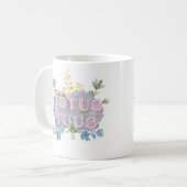 Totus Tuus Catholic Marian Floral Mug Koffiemok (Voorkant links)