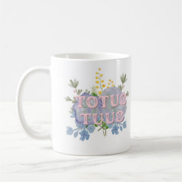 Totus Tuus Catholic Marian Floral Mug Koffiemok