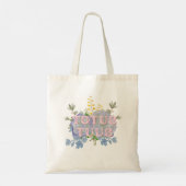 Totus Tuus Catholic Marian Floral Tote Bag (Achterkant)