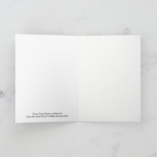 Totus Tuus Gebed Paus Johannes Paulus II Kaart (Binnen)