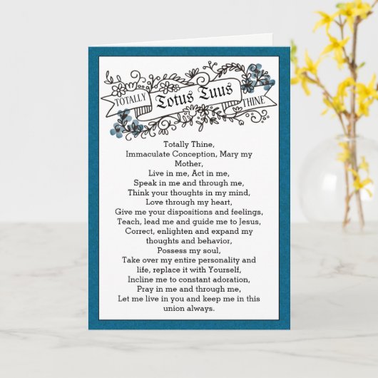 Totus Tuus Gebed Paus Johannes Paulus II Kaart (Gele Bloem)