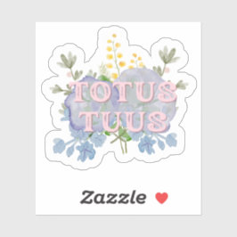 Totus Tuus Katholieke Mariabloemsticker Sticker