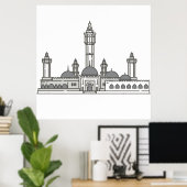 touba senegal World-mijlpaal Poster (Thuiskantoor)