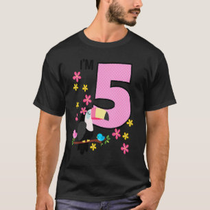 Toucan 5e verjaardag 5 Jaar Oud Verjaardags Meisje T-shirt
